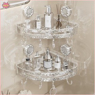 Kệ lưu trữ góc phòng tắm N & X Giá treo tường Kệ đựng dầu gội Giá đựng mỹ phẩm Phụ kiện phòng tắm sắp xếp không đục lỗ.