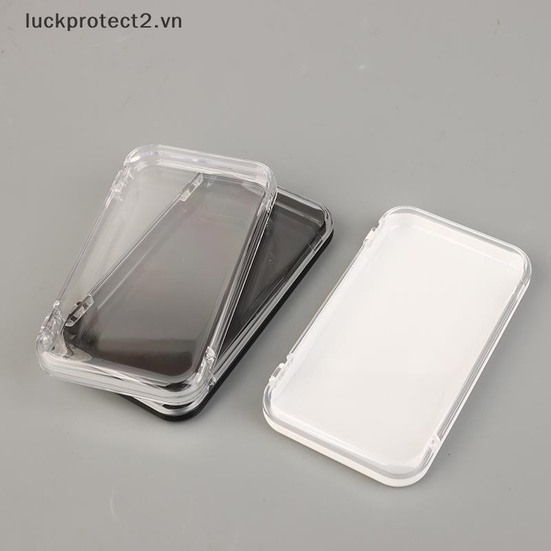 # luckpro # Hộp đựng trang sức trong suốt bằng nhựa Hộp đựng móng tay ép Hộp lưu trữ hình chữ nhật để trưng bày móng tay giả và đồ cần thiết của Salon có nắp.