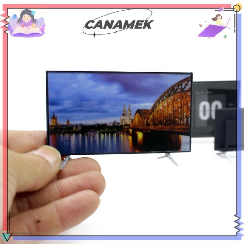CANAMEK 1: 12 Nhà Búp Bê TV Mô Phỏng Có Chân Đế Nội Thất Thu Nhỏ Mô Hình Nhà Búp Bê Trang Trí Phòng Khách CSF
