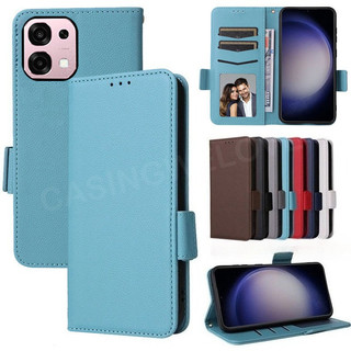 Ốp Lưng Cho OPPO A6 Pro A6X A6t A5X A5 Pro A6C 5G 4G 2025 Sang Trọng Lật Da Bên Khóa Ốp Lưng Điện Thoại Khe Cắm Thẻ Giá Đỡ Vỏ Điện Thoại Chống Sốc