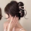 Kẹp Tóc / Kẹp Càng Cua Họa To Lớn 14cm Acrylic Đen Thời Trang Hàn Quốc Cho Nữ - Phụ Kiện Tóc