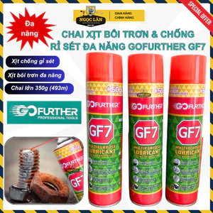 Chai xịt bôi trơn & chống rỉ sét đa năng Gofurther GF7 chai 350g dùng tốt tiện dụng