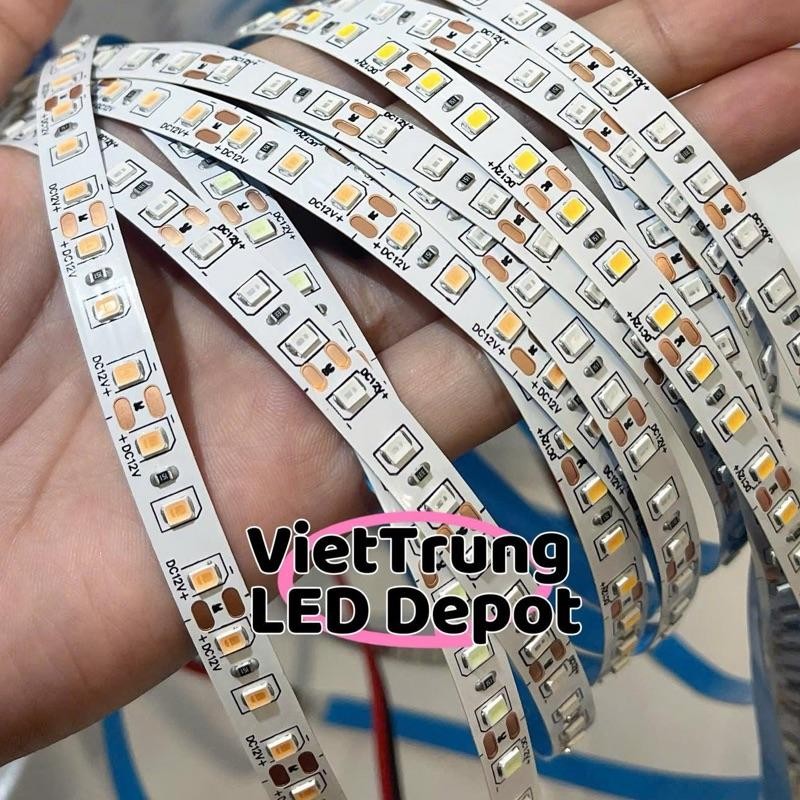 Cuộn LED 5m 12V 120 Mắt Chip LED Có Sẵn Keo Dán Siêu Sáng Cho Trang Trí Nội Thất