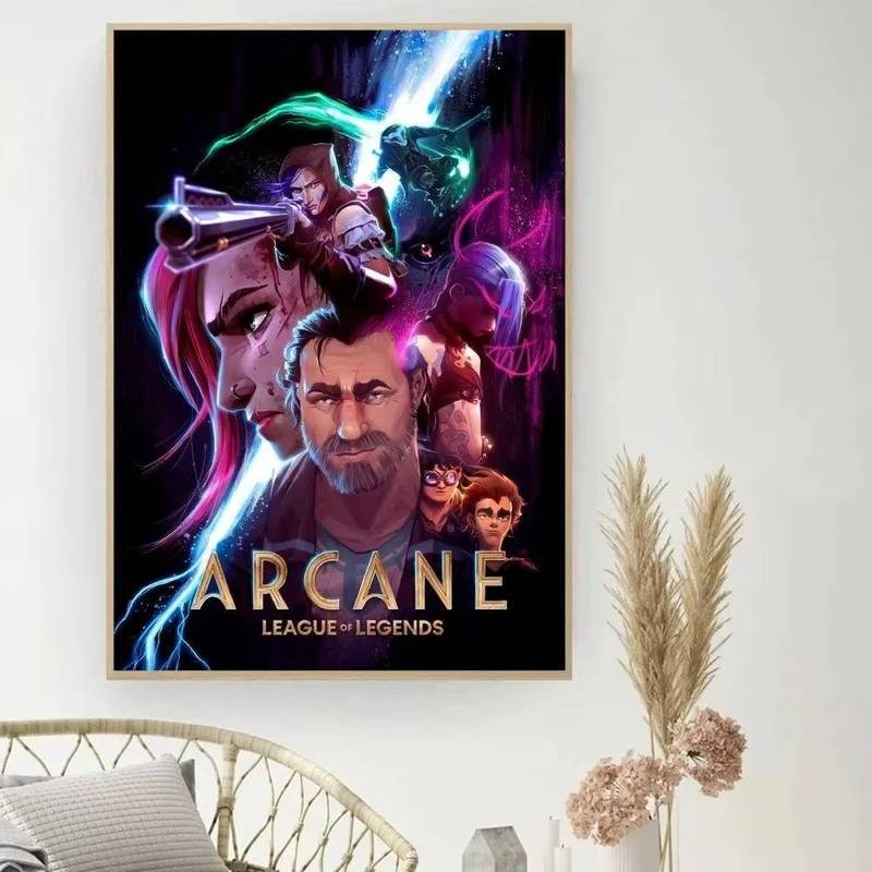 Liên Minh Huyền Thoại Hai Thành Phố Poster Phim Vintage Tranh Canvas Nghệ Thuật Treo Tường