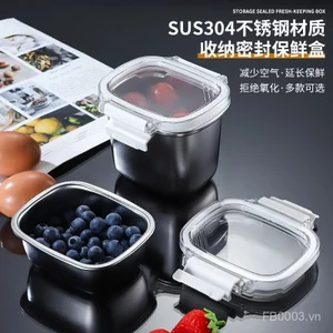 Thực Phẩm Căng Tin Để Lại Salad Kín Tươi Giữ Hộp Trái Cây Hộp 304 Hộp Bảo Quản Hộp Cơm Trưa Thép Không Gỉ Hộp Mẫu 4BEF