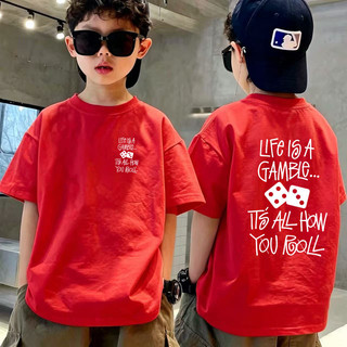 Áo Thun Hè Unisex In Chữ Graffiti & Họa Tiết Xúc Xắc, Chất Vải Bông Thoáng Mát Thấm Mồ Hôi COD