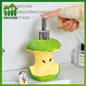 SWEET Sáng Tạo Rửa Tay Lỏng Chia Chai 350ml Loại Báo Chí Sữa Tắm Xà Phòng Hộp Đựng Rỗng Chai Gốm Nước Rửa Tay Hộp Đựng n