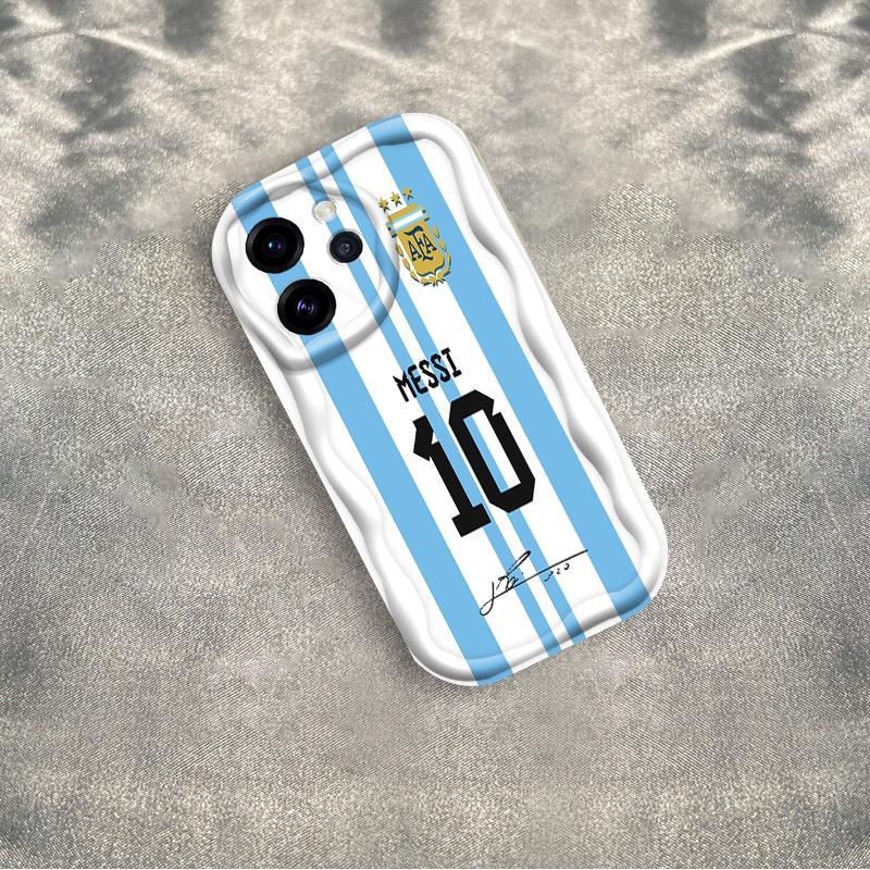 Vỏ Silicon Hoạt Hình Cho OPPO Reno Reno 14 15 Pro Mini 15F 14F 13F 3D Vỏ Điện Thoại Mềm TPU NO.10 Bóng Đá World Cup Messi Ốp Lưng Chống Sốc