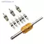 9 Cái R134a Lõi van điều hòa ô tô + 1 Cái Công cụ tháo cho trung tâm mua sắm hệ thống A / C / Công cụ lõi van điều hòa không khí lớn MỚI