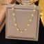 LUImo Kpop Hoa Cúc Xương Đòn Dây Xích Nelace Cho Nữ Mùa Hè Ngọt Ngào Ngắn Choker Thời Trang Tuyên Bố Món Quà Trang Sức Y2K Phụ Kiện SBS