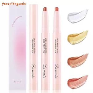FAVORITEGOODS Lấp Lánh Phấn Mắt Dính, Nằm Silkworm Bút Phấn Mắt Độ Bóng Cao, Thời Trang Matte White Pearl Brightening Highlighter Pen Mỹ Phẩm Trang Điểm