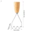 Máy Cơm Khoai Tây Inox Có Tay Cầm Bằng Gỗ Đứng Để Nghiền Khoai Tây Ngọt Thức Ăn Cho Bé Puree