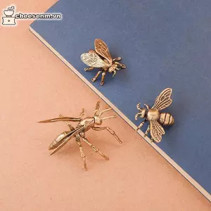 Cheenm 1 Mô Phỏng Thu Nhỏ Bàn Côn Trùng Trang Trí Đồng Ong Tượng Bàn Trà Thú Cưng Cổ Đồng Thủ Công Trang Trí Nhà VN