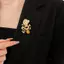 PNPIA- Kim Cương Thời Trang Trung Quốc Rồng Thổ Cẩm Pin Dành Cho Nữ Quần Áo Áo Áo Trang Sức Dự Tiệc Phụ Kiện Cung Hoàng Đạo Rồng Bay Trang Sức