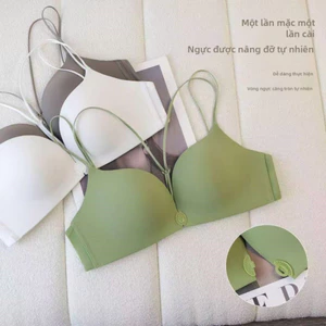 Áo ngực đeo vai mỏng dành cho nữ, thiết kế lưng đẹp, kiểu nút trước, được thiết kế để làm nổi bật ngực nhỏ, phong cách mới phổ biến, liền mạch và hỗ trợ.