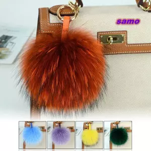 SAMO Móc Khóa Mặt Dây Chuyền, Quà Tặng Quần Áo Mũ Phụ Kiện Lông Bóng Pompom Móc Khóa, Túi 15 cm Chất Lượng Cao Túi Phụ Kiện Quyến Rũ Quần Áo
