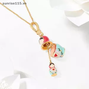 SSVN Đáng Yêu Nga Mặt Dây Chuyền Móc Khóa Matryoshka Búp Bê Nelace Áo Len Dây Chuyền Trang Sức Thời Trang Quà Tặng Cho Nữ.