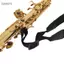 Guansfs Dây đeo cổ Saxophone nhiều màu sắc có thể điều chỉnh dây đeo cổ bằng cao su mềm cho (Đen)