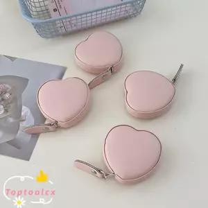 TOPTOOLCX Thước linh hoạt, Thước đo băng hình trái tim bằng da mềm, Băng đo màu hồng cầm tay chống mài mòn dễ thương tại nhà