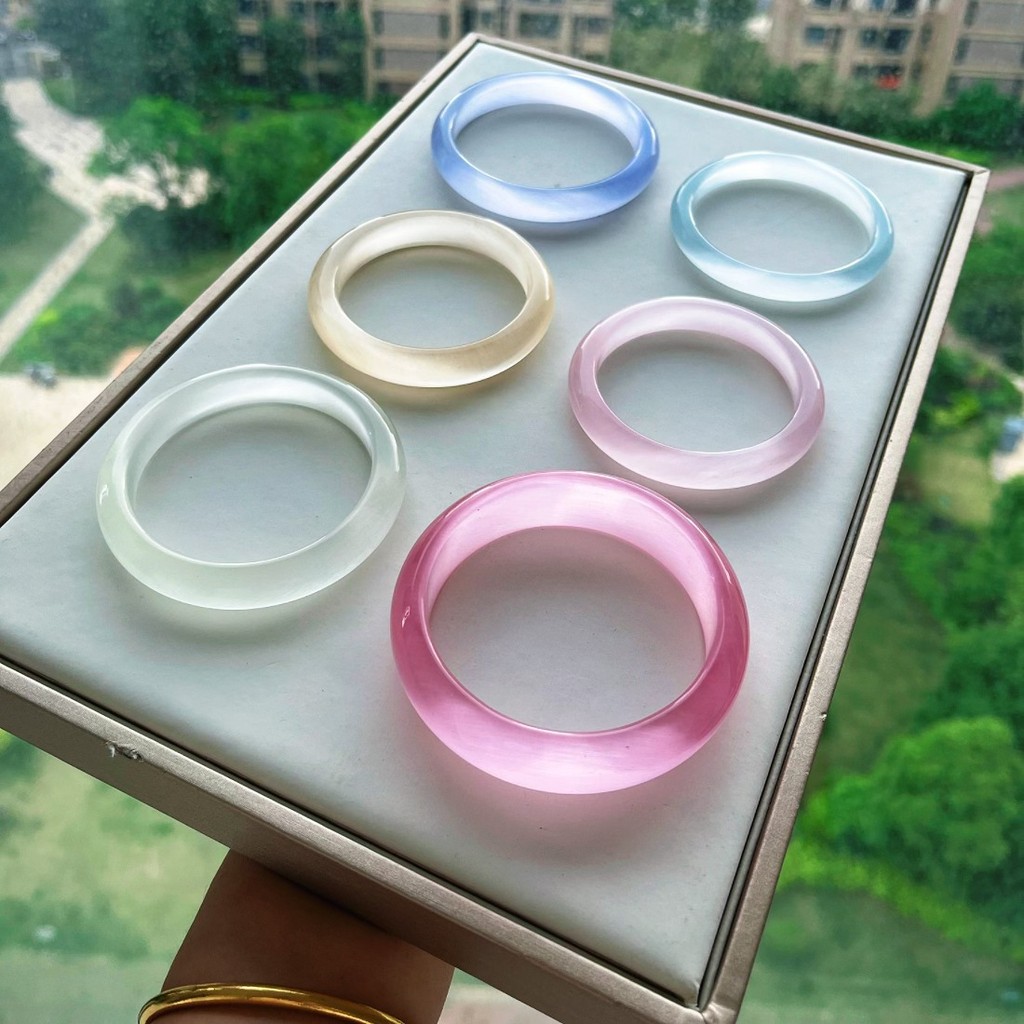Vòng tay đá mắt mèo mờ cao cấp