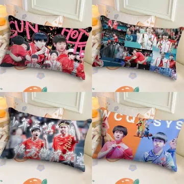 Ôm Phụ Kiện Hàng Hóa Ngôi Sao Gối Gối Gối Bolster Shatou Hàng Hóa Gối Wang Chuqin Sun Yingsha Cùng Phong Cách Ký Túc Xá Gối Phòng Ngủ Gối Đệm Đầu Sofa Trang Trí 6.15 DD