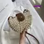 Túi rơm mùa hè SAMO, Túi xách Messenger Túi cói hình bán nguyệt thời trang, Túi đeo vai rỗng dành cho nữ du lịch thủ công bằng mây