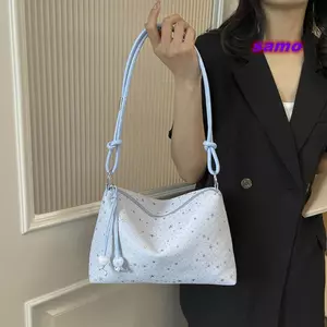 Túi đeo vai SAMO, Túi đeo vai có dây kéo công suất lớn, Túi mua sắm có thể điều chỉnh in hình ngôi sao Sử dụng hàng ngày