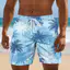 Quần short đi biển dáng rộng họa tiết cây cọ nhiệt đới in 3D dành cho nam mùa hè Hawaii Surf