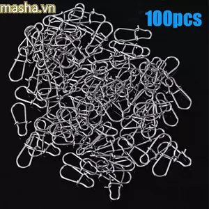 100 Chiếc Câu Cá Treo Snap Line Giải Quyết 12 Mm-33.5 Mm Nóng Đầu Nối Thép Không Gỉ