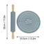 FANIELLAPOWELL 2 Chiếc Cán Silicon, Thảm Tròn Tay Cầm Bằng Gỗ Thảm Nướng Bánh Ngọt, Có Thể Tái Sử Dụng Dễ Dàng Vệ Sinh Thoải Mái Cầm Nhẫn Đồng Tâm Bộ Cán Chuẩn Bị Bột