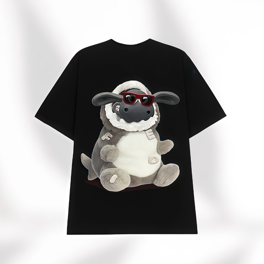 （Giao hàng 24h）Angela Áo Thun, Áo Phông Unisex Tay Lỡ  Mã TN BUNNY Chất Cotton Mềm Mịn Co Dãn Thoáng Mát Form Rộng