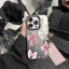 Ốp lưng iPhone họa tiết nơ hồng trắng IMD phù hợp cho iPhone 17 16 15 14 13 12 11 Pro Max Plus X Xr Xs Max 7 8 Plus