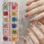 Ooolala Nails 12 Lưới Monet Garden Flower Ba Chiều Tươi Hoa Năm Cánh Siêu Mỏng Móng Tay...