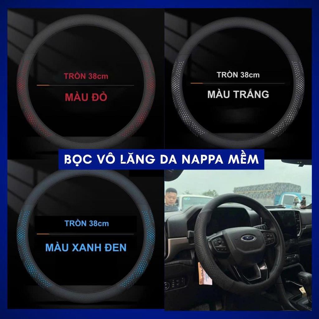 [DA MỀM] Bọc vô lăng da Nappa mềm cao cấp – thiết kế mỏng nhẹ ôm sát form cầm chắc tay không trơn trượt