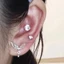 1 / 2 Đôi Bông Tai Cánh Thiên Thần - Dùng Cho Tiệc Hàng Ngày - Phụ Kiện Trang Sức - Bông Tai Xuyên Mặt Dây Chuyền Giọt Nước - Y2K, Thời Trang, Phong Cách INS / Miễn Phí Ship