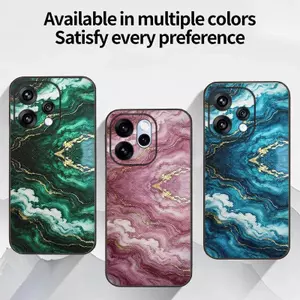 Ốp YJD Cho OPPO Reno15 Pro Reno15F Đá Cẩm Thạch Họa Tiết Da Series Vỏ Điện Thoại Chống Rơi Cạnh Mềm