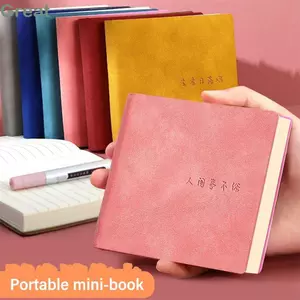 Sổ ghi chú bỏ túi tuyệt vời, Danh sách việc cần làm Sổ tay trang lưới, Sách chương trình nghị sự bằng da PU cầm tay Mini chất lượng cao Trường học văn phòng