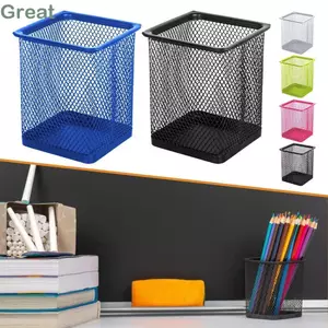 GREA Lưới Bút Chậu Bàn Làm Việc Văn Phòng / Trường Tròn / Vuông Tổ Chức Văn Phòng Phẩm