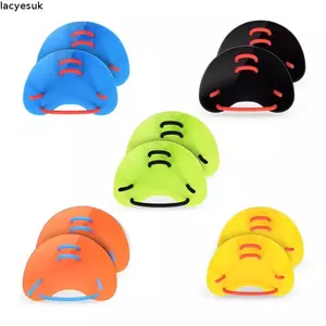 Mái chèo bơi LACYESUK, Dây đeo silicon Găng tay lặn Vỏ ngón tay bơi, Vây tay trẻ em Nhẹ có thể điều chỉnh Bơi tay Flippers Đào tạo Phong cách tự do