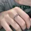 AqToCna Bạc Màu Nhẫn Trái Tim Màu Hồng Opal Sáng Tạo Nhẫn Vintage Thẩm Mỹ Dễ Thương Punk Nhẫn Dành Cho Nữ Quyến Rũ Phụ Kiện Trang Sức AqToCna