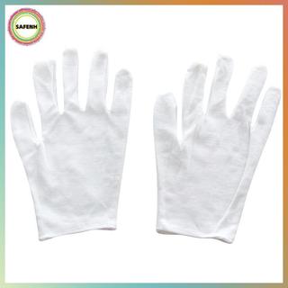Găng Tay Cotton Trắng Full Ngón SAFENH Dành Cho Nam Nữ Bồi Bàn Lái Xe Trang Sức Công Nhân 1 Cặp VN