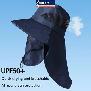 MAKY Chống Nắng Buet Hat Ne Protector Một Mảnh Câu Cá Đi Bộ Đường Dài Mũ Ngoài Trời Thoáng Khí Mũ Buet Chống Gió Vành Lớn VN