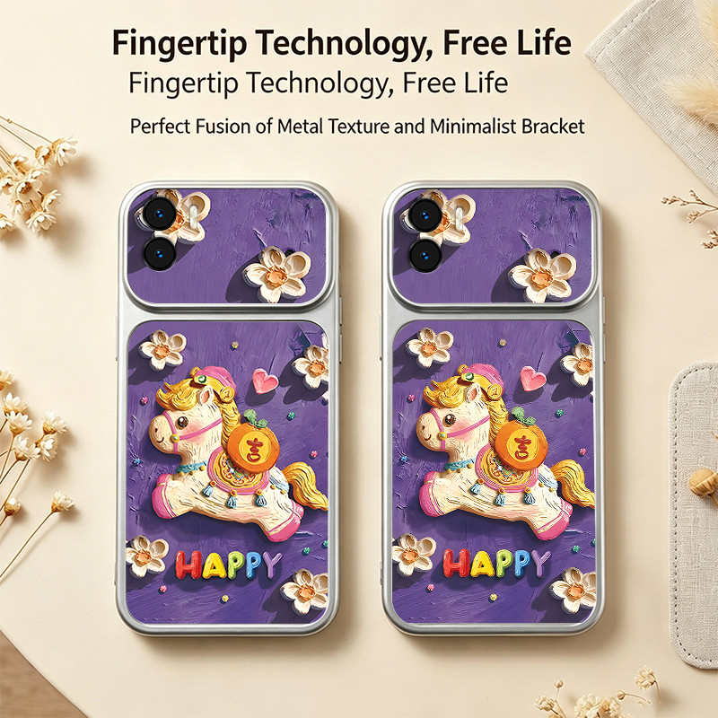 Ốp Lưng Cho Redmi 15C 15 5G REDMI A5 4G poco c71 C85 Vỏ Điện Thoại Lo Âu Vỏ Mềm Silicon Chống Sốc Thiết Kế Mới Thẩm Mỹ Ngựa Tím Dễ Thương Cho Bé Trai DSCZSFM1
