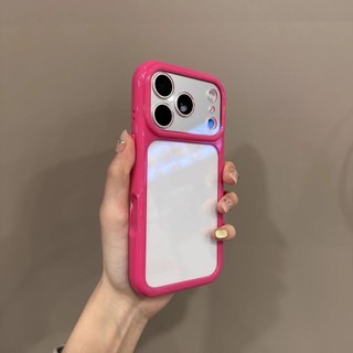 Sang Trọng Kem Thả Keo Cửa Sổ Lớn Ốp lưng iPhone17 16 15 14 13 12 11 Pro Max Chống Sốc Bảo Vệ Camera Ốp Lưng Cứng Chống Rơi
