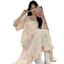 Đồ Ngủ Cotton Ngắn Tay Đám Mây Mùa Hè Kiểu Hot Live Cho Nữ Váy Ngủ Ngọt Ngào Tươi Tắn Mặc Ở Nhà Cho Nữ Mặc Ngoài