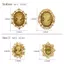 PNPIA- 12 Miếng Nhựa Và Kim Cương Giả Phong Cách Vintage Cameo Trâm Chân Trong Cổ