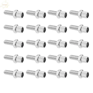 AWNGD 20 chiếc Vít điều chỉnh cáp phanh, Bộ điều chỉnh cáp phanh M6 nhẹ bằng kim loại mạ kẽm, bền với đai ốc Bạc M6 Chủ đề Hệ thống phanh điều chỉnh cáp xe đạp Phục vụ