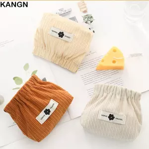 Ví đựng tiền xu KANGN, Túi đựng khăn giấy mềm màu trơn, Túi đựng đồ thay đổi vải nhung Mini dễ thương dành cho nữ