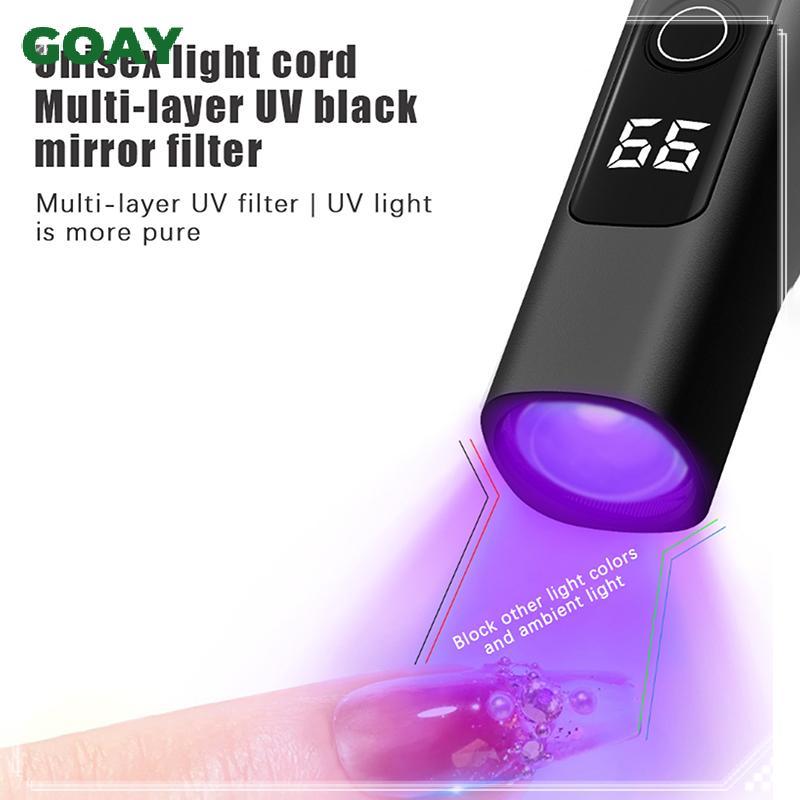 GOAY Đèn UV LED mini cầm tay sạc USB sấy gel móng nhanh cho DIY tại nhà và salon nail