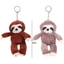YUUKII Sloth Mặt dây chuyền nhỏ, Mặt dây chuyền mô phỏng Con lười động vật nhồi bông, Móc khóa mềm dễ thương Mô phỏng Sloth Pendan